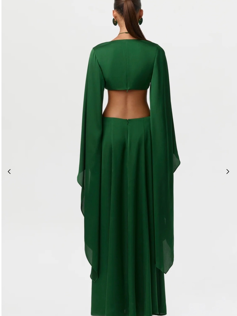 naked wardrobe Emerald Green Cutout Maxi Dress - Picture 2 of 6